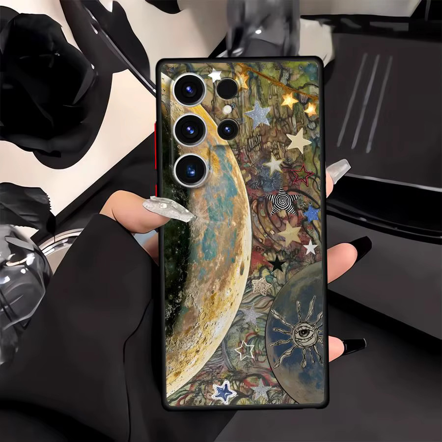 Handyhülle Collage Sterne Mond für Samsung Galaxy S21 S22 S23 S24 S25 S26 S20 Plus FE Ultra Note 20 10+ in Multicolour - Bild 3