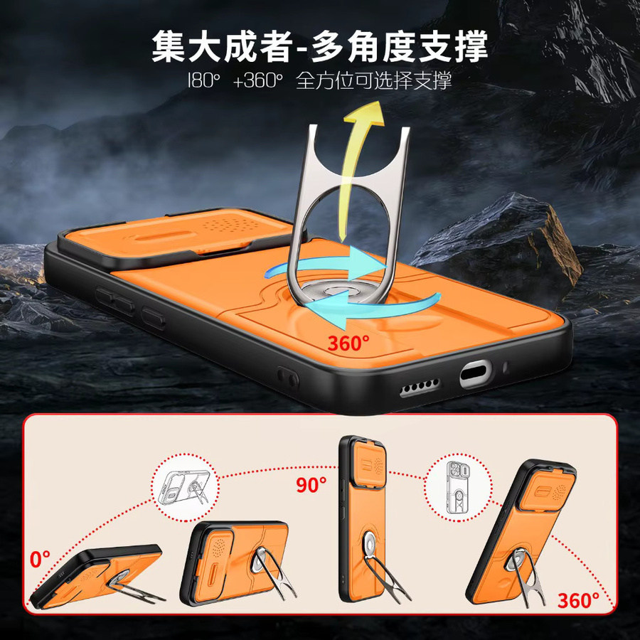 Schutzhülle mit Ringhalter für Xiaomi POCO X8 Pro Max M8 M7 F8 Ultra F6 X7 X6 C85 C75 C71 C61 in Rot mit Kameraobjektivschutz - Bild 2