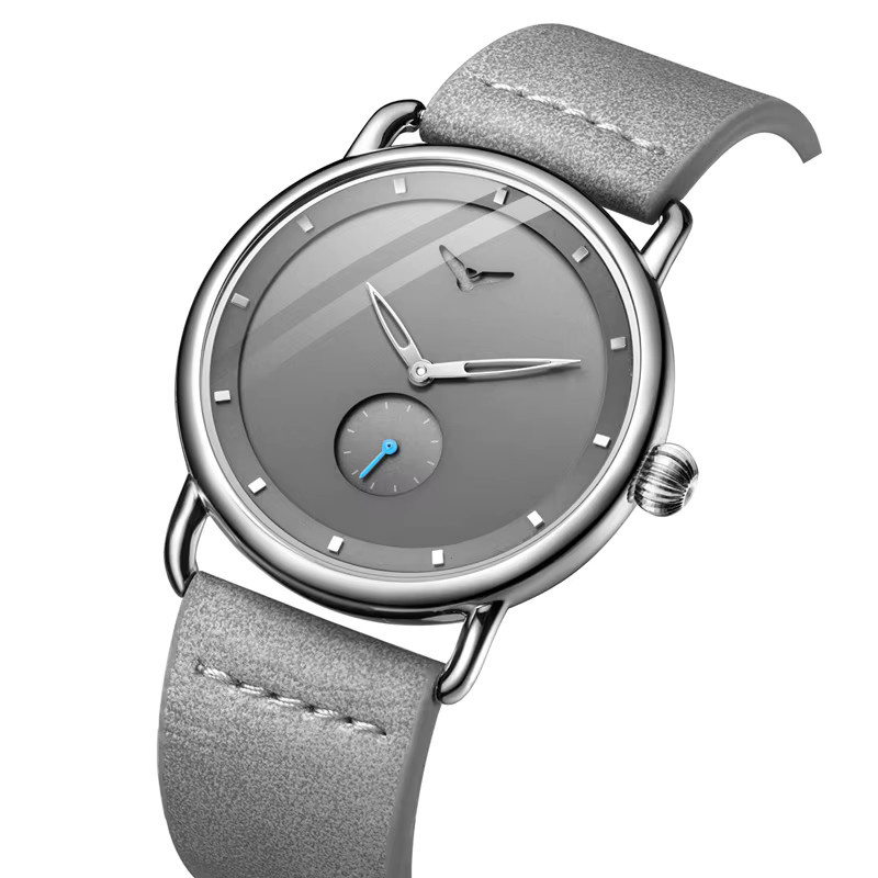 ONOLA Armbanduhr Quarz, Leder, Grau, Herren - Bild 4