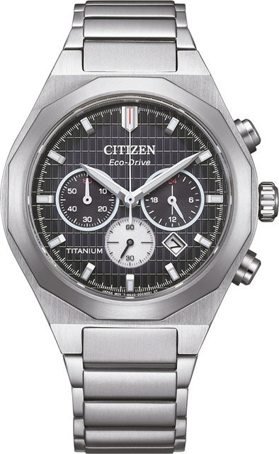 Citizen Chronograph, Solar, Titanium, Schwarz, 41 mm, Herren - Bild 1