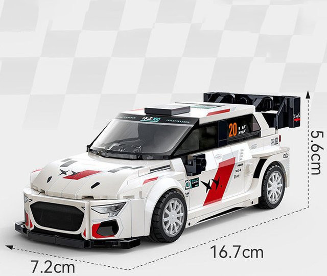 Xturboman Deutschland Sportwagen Champion Rallye-Rennwagen A3 Sportback, Baustein-Set, 1:24 Maßstab, ab 3 Jahre - Bild 1