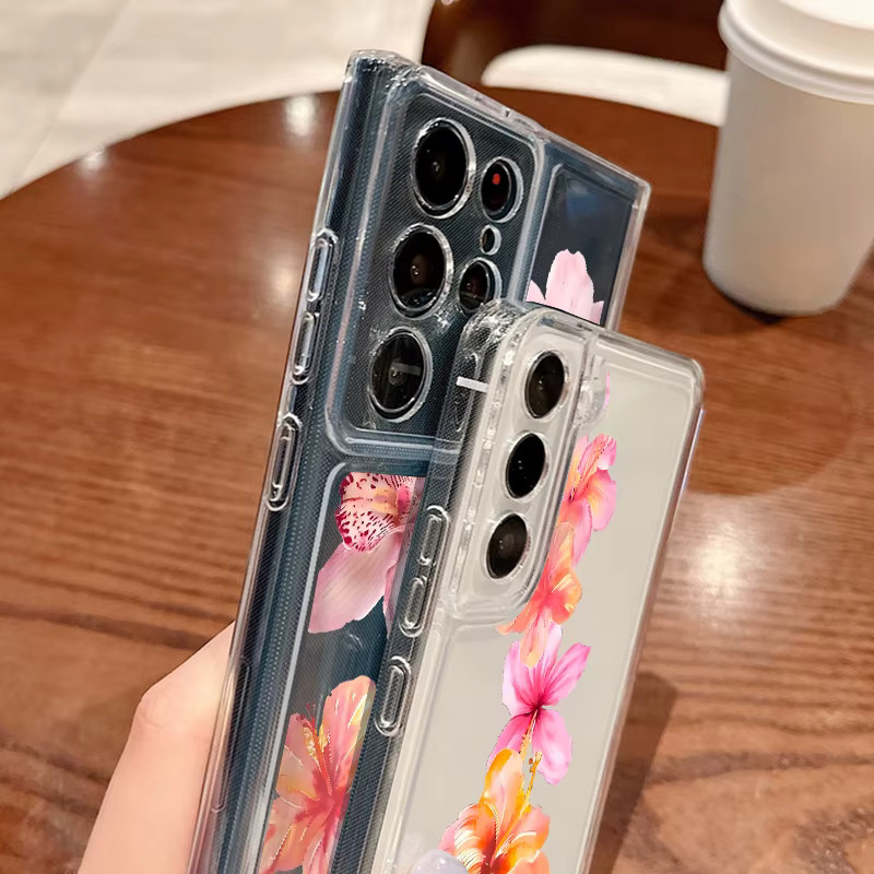 YISHANGOU Silikonhülle Lily Flowers Transparent für Samsung Galaxy S25 S24 S23 S22 Ultra FE A56 A55 A36 A35 A16 A15 5G - Bild 3