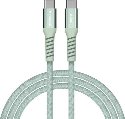 Verbatim USB-C auf USB-C Magnetkabel zum Laden und Synchronisieren, 60W, Grün, 1,2 m - Bild 1