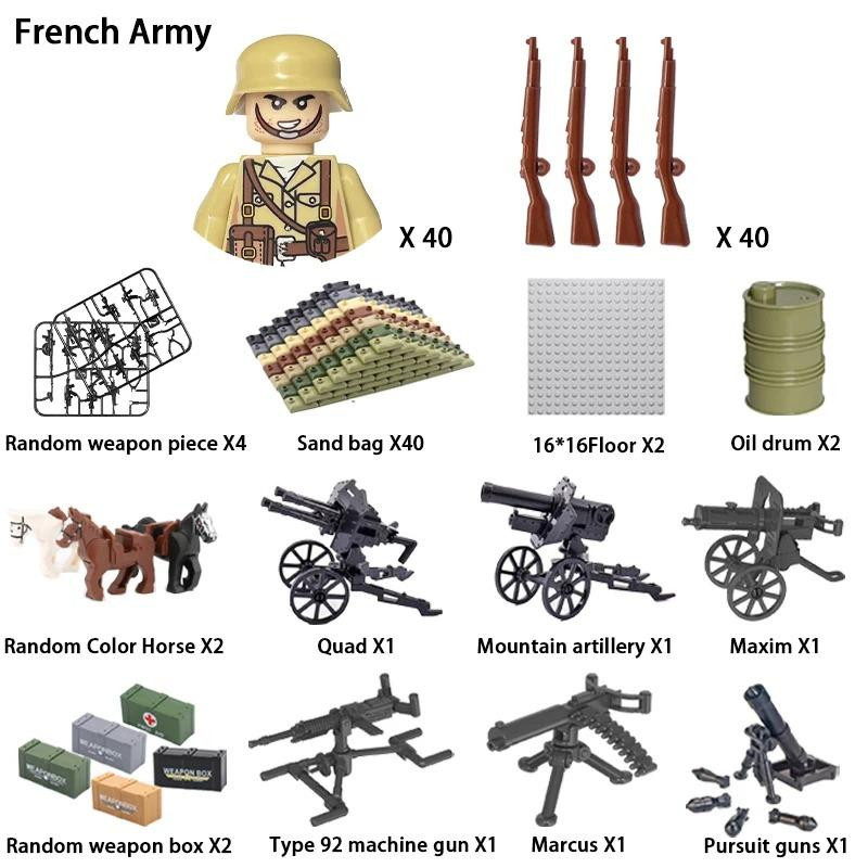 Yiran toy Militär Soldat Konstruktionsbausteine 24-teiliges Set - Bild 1