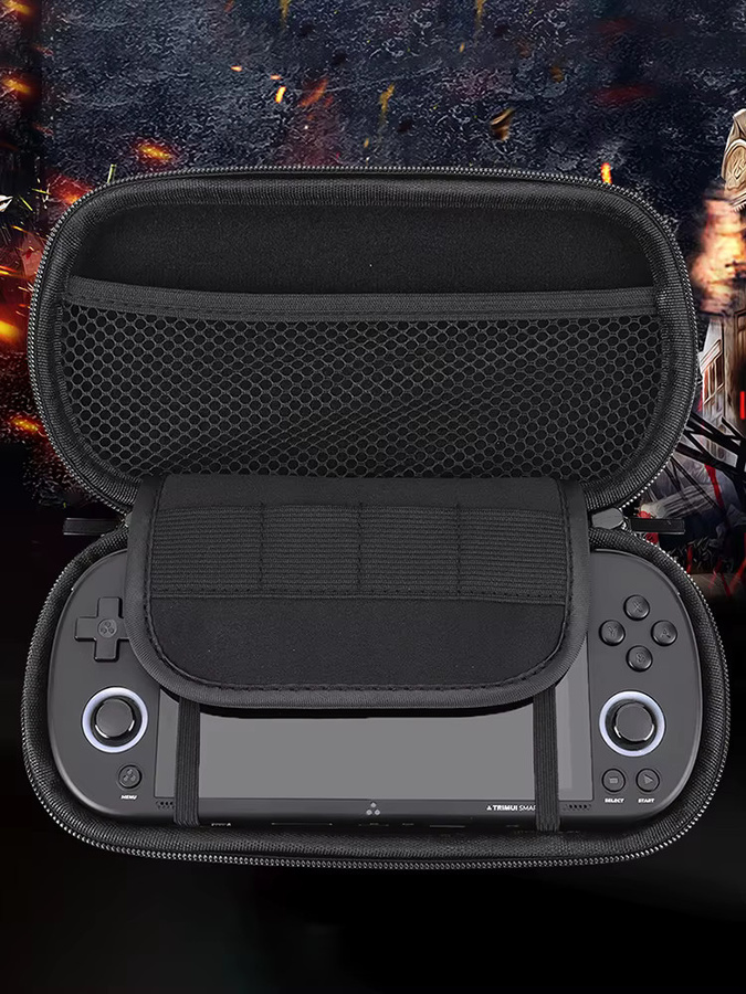 APWIKOGER EVA Hartschalen-Tragetasche für Trimui Smart Pro Spielekonsole, wasserdichte und stoßfeste Reise-Aufbewahrungstasche, Schwarz - Bild 6
