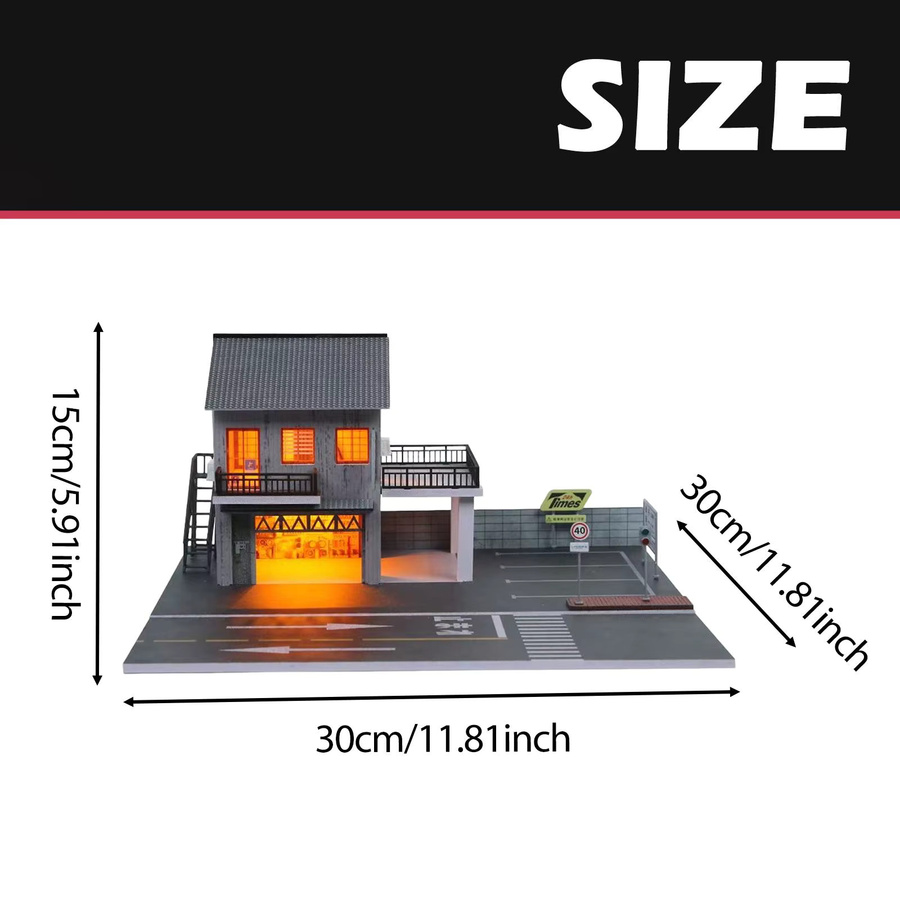 MagiDeal Parkplatz Modell Auto Diecast Garage Layout, 1:64, Spielzeug - Bild 4