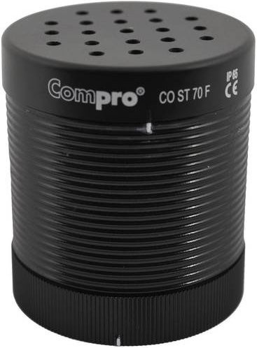 ComPro Signalsirene CO ST 70 S 024 CO ST 70 Dauerton und Einzelton, Schwarz, 24 V/DC, 24 V/AC, 75 dB - Bild 1