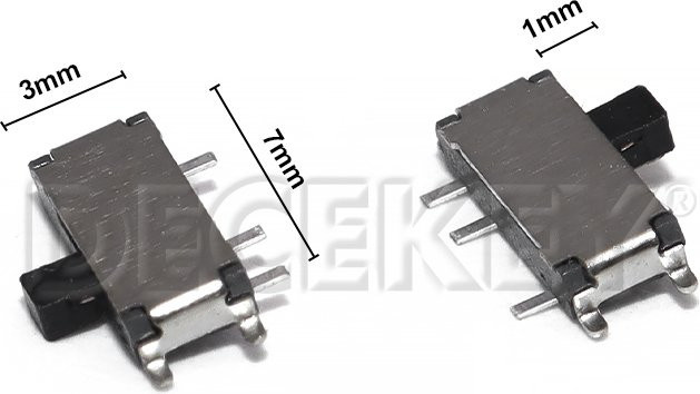 50 Stück DECEKEY Mini 7-Pin SPDT MSK-12C02 SMD Kippschalter in Schwarz für MP3 und MP4 - Bild 1
