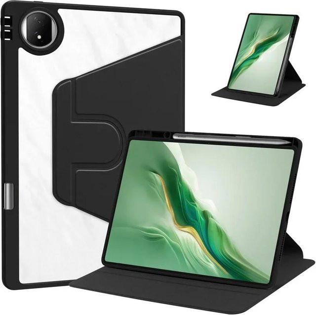 Stoßfestes Smart Case für Honor MagicPad 2 12,3 Zoll mit 360-Grad-Drehung in Schwarz - Bild 1