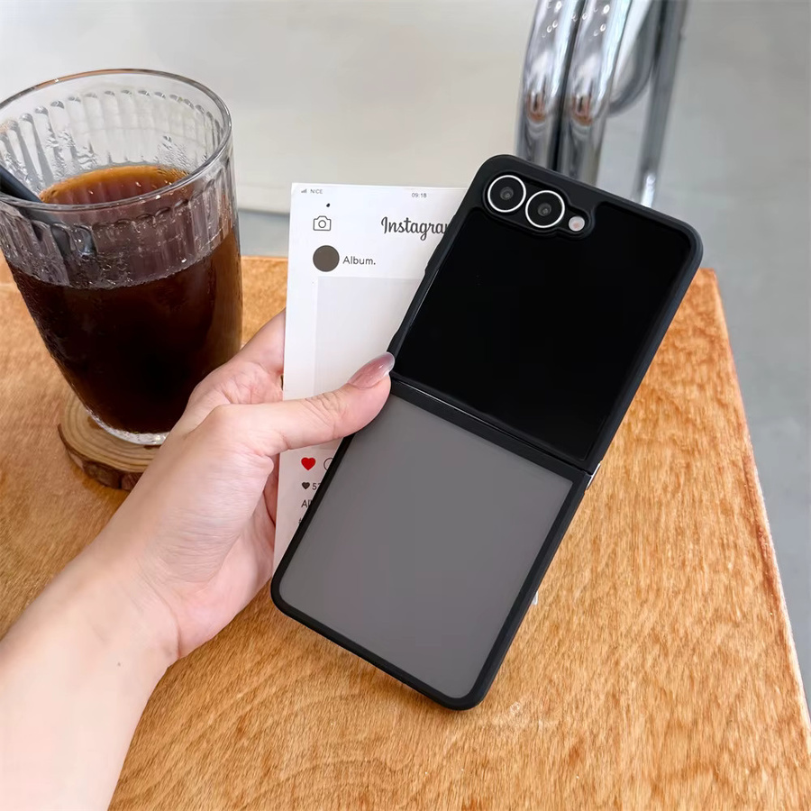 szHAIyu Stoßfeste Silikonhülle für Samsung Galaxy Z Flip 7, 6, 5 und 7 FE, mattiert und transparent - Bild 5
