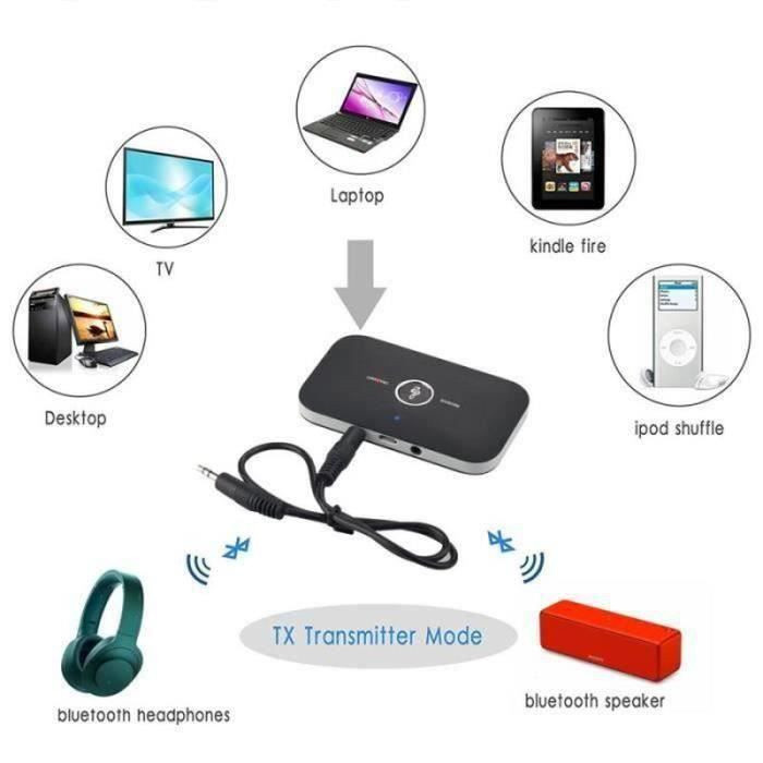 Musou 2-in-1 Bluetooth 4.0 Audio-Adapter Sender und Empfänger mit 3,5 mm Klinkenanschluss in Schwarz - Bild 3