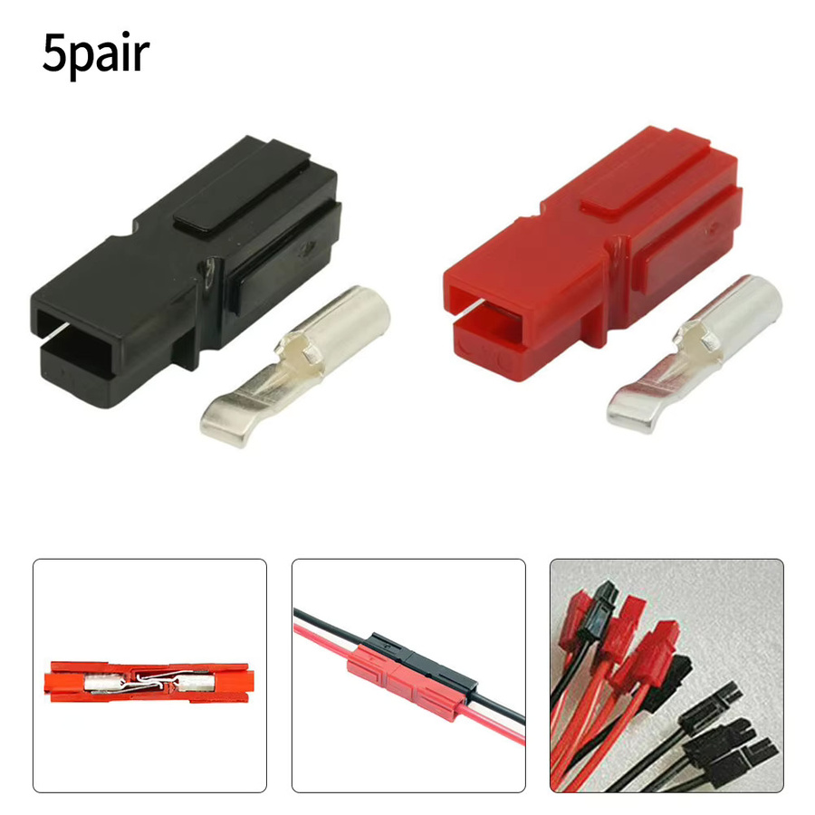 BAJEAL 5 Paar 30-AMP-Stecker mit schwarzen PVC-Staubschutzhüllen aus Gummi für elektrische Geräte, 600-V-Stecker und Anschlusshülsen, Schwarz - Bild 5