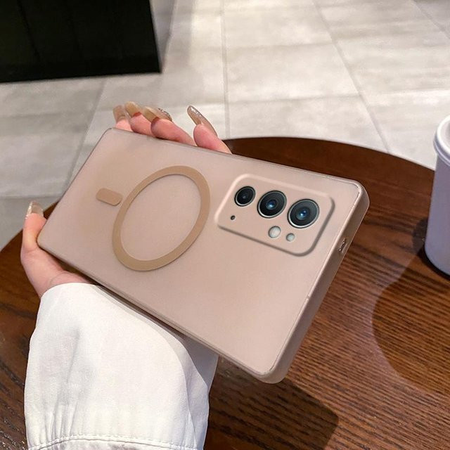 Magnetische Handyhülle für OnePlus 9RT mit kabellosem Laden in Grau - Bild 1