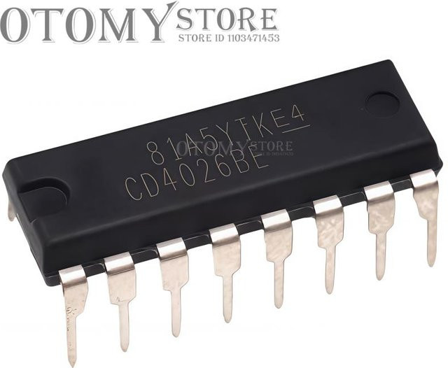 10er Set integrierte Schaltkreise CD4026BE, CD4027BE, CD4028BE, CD4020BE, CD4066BE im DIP-16 Gehäuse, Schwarz - Bild 1