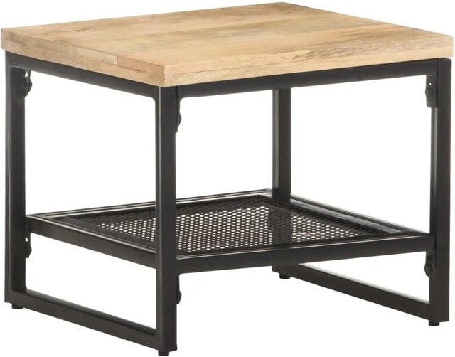 vidaXL Beistelltisch aus Mangoholz in Braun und Schwarz B/T/H: 40 x 40 x 35 cm - Bild 1