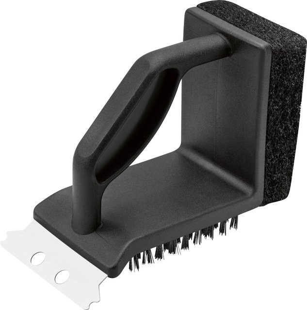 Jamestown-Grill 3-in-1 Grillbürste aus Edelstahl mit Schaber und Schwamm für Gasgrill und Holzkohlegrill - Bild 1