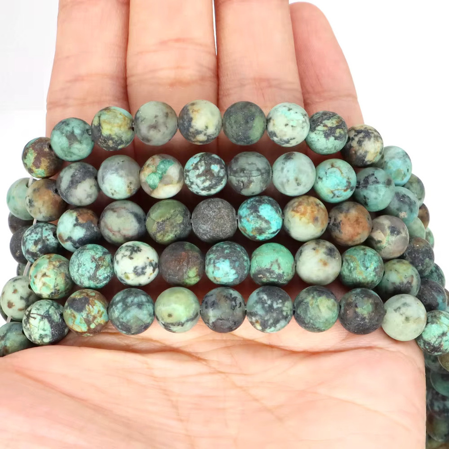 Perlen Naturstein, Türkis, Bunt, Unisex - Bild 2