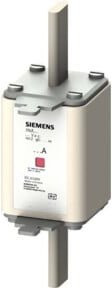 Siemens Indus.Sector NH-Sicherungseinsatz Größe 2, 200A, 500V AC / 440V DC, 3 Stück, rot/weiß - Bild 1