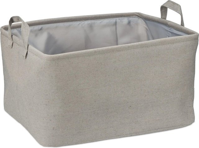 Relaxdays Aufbewahrungskorb aus Polyester in Grau, zusammenfaltbar, B/T/H: 30 x 48 x 38 cm - Bild 1