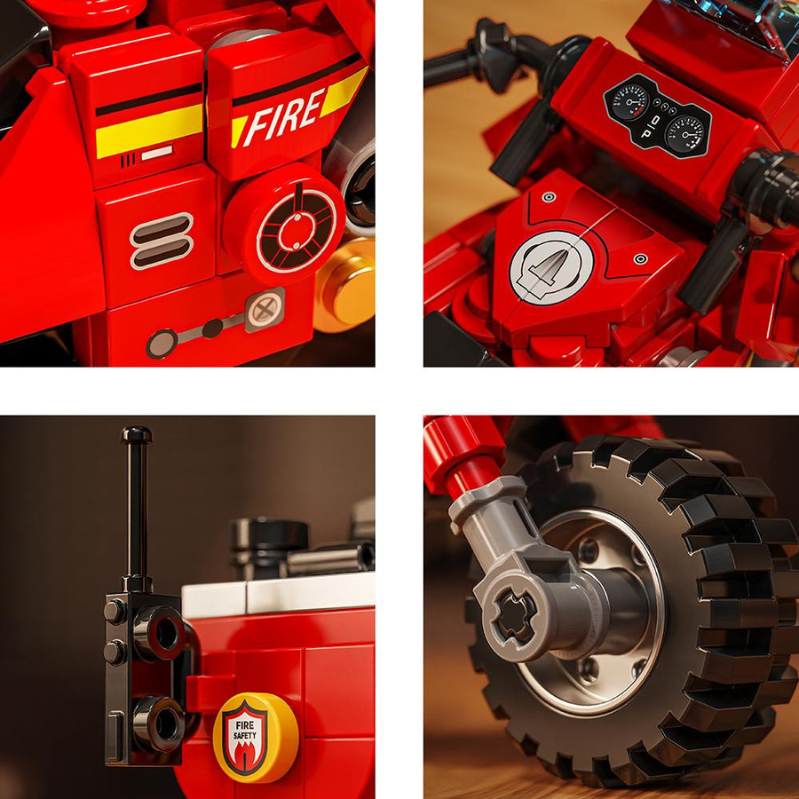 Yiran toy Rotes Motorrad Bausteine 233-teiliges Set - Bild 4