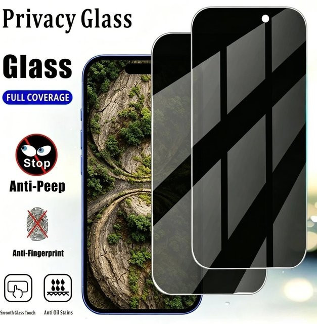 ZMZE 2er-Pack Blickschutz-Displayschutz aus gehärtetem Glas mit 9H Härtegrad für iPhone 17 16 15 14 13 Pro Max Plus Air und 17e 16e Modelle - Bild 1