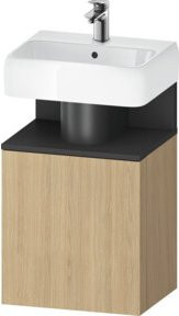Duravit Waschtischunterschrank Qatego in Grau und Eiche, B/T/H: 44 x 35 x 64,5 cm - Bild 1
