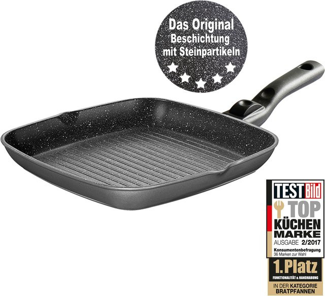 STONELINE Flex Grillpfanne mit abnehmbarem Griff und 2 Ausgüssen, Durchmesser: 28 cm - Bild 1