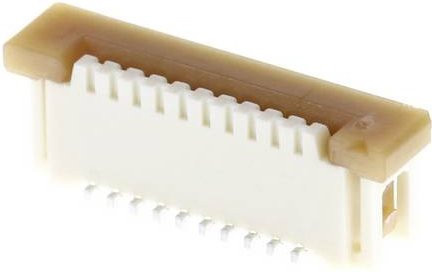 Molex FFC/FPC-Anschluss mit 10 Polen, Rastermaß 1 mm, Farbe Weiß/Gold, Tape on Full Reel - Bild 1