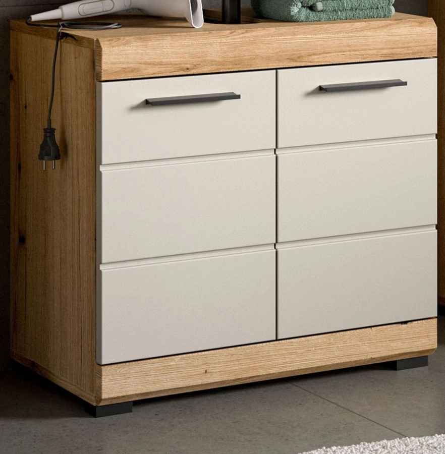 Waschbeckenunterschrank Shawn von Inn.Furn in Sand und Eiche, Breite: 60 cm - Bild 4