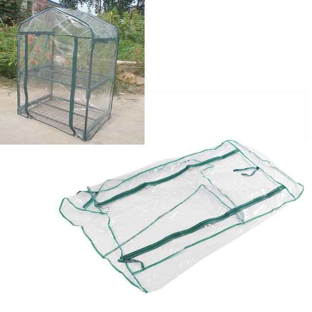 Fdit Tragbares Mini-Gewächshaus in Transparent für Blumenpflanzen und Gartenarbeit ohne Ständer - Bild 1