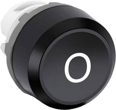 ABB MP1-7036 Drucktaster-Frontelement in Schwarz mit IP66 Schutzart, Breite: 28 mm, Höhe: 11,5 mm - Bild 1