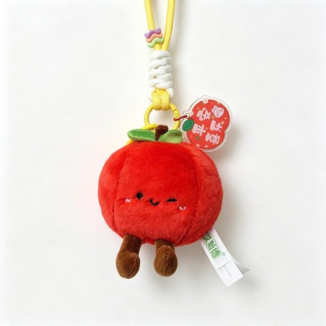 Yiran toy Schlüsselanhänger Plüsch, Obst, 10cm, Unisex, rot - Bild 1