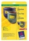 Avery Dennison Polyesteretiketten Gelb L6105-20 für Laserprinter, 540 Etiketten (20 Bogen à 27 Stück), Breite: 2,96 cm, Höhe: 6,35 cm - Bild 1