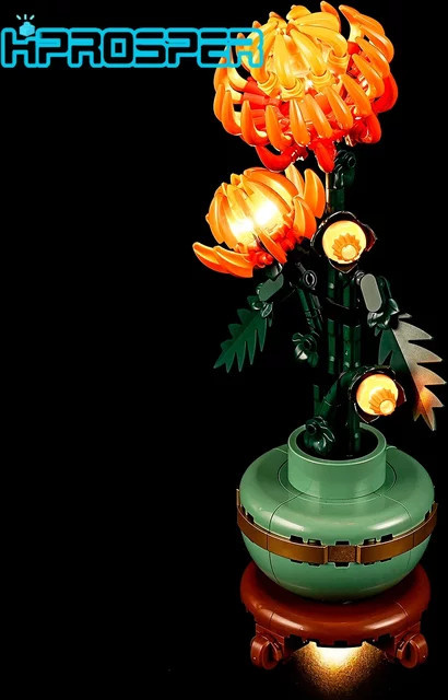 HPROSPER 5V LED-Beleuchtungsset mit Batteriekasten für LEGO Icons Chrysanthemums Botanical 10368 in Multicolour - Bild 1