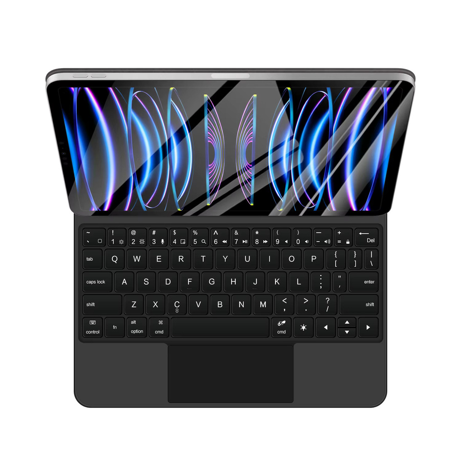 AJIUYU Magic Keyboard für iPad Air 11 und iPad Pro 11 Zoll Smart Multi-Touch Tastaturhülle in Purple - Bild 5