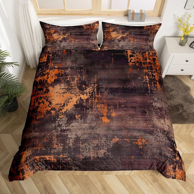 Bettwäsche-Set Binchi Outdoor Product mit abstraktem Aquarell-Design in Petrol und Multicolour, bestehend aus Bettbezug und Kissenbezug aus Mikrofaser, Breite: 228 cm - Bild 1