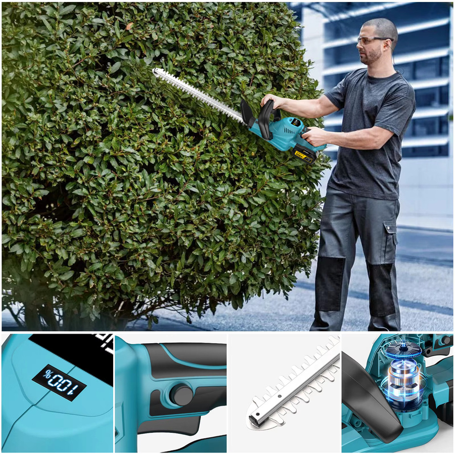 Gisam Elektrische Heckenschere 2000W Kabellose Gartenschere für Makita 18V Akku mit 7200SPM für die Landschaftspflege - Bild 6