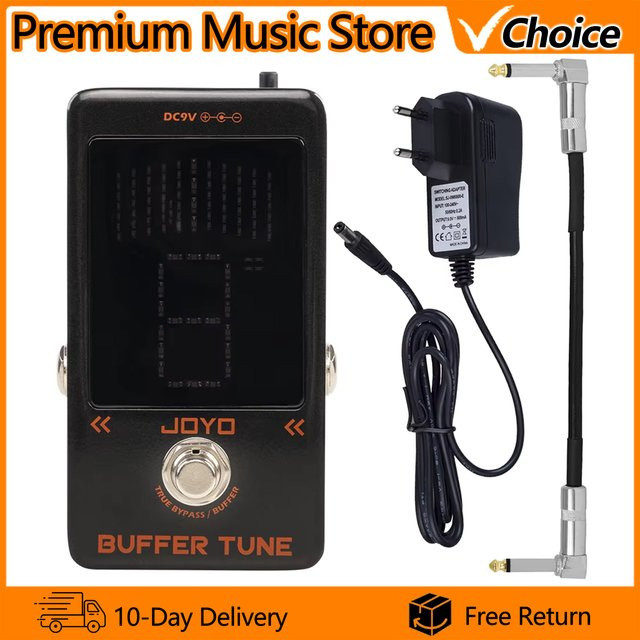JOYO JF-19 Buffer Tune Gitarreneffektpedal in Schwarz für E-Gitarre und Bass mit hochpräzisem Tuning und True Buffer Modus - Bild 1
