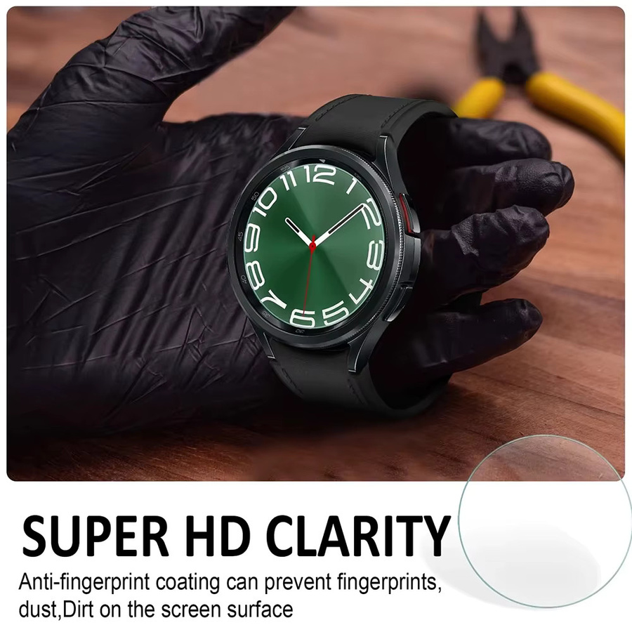 SAMUTAX Displayschutzfolie Glas, Samsung Galaxy Watch 5 Pro/5/4, Schwarz - Bild 4