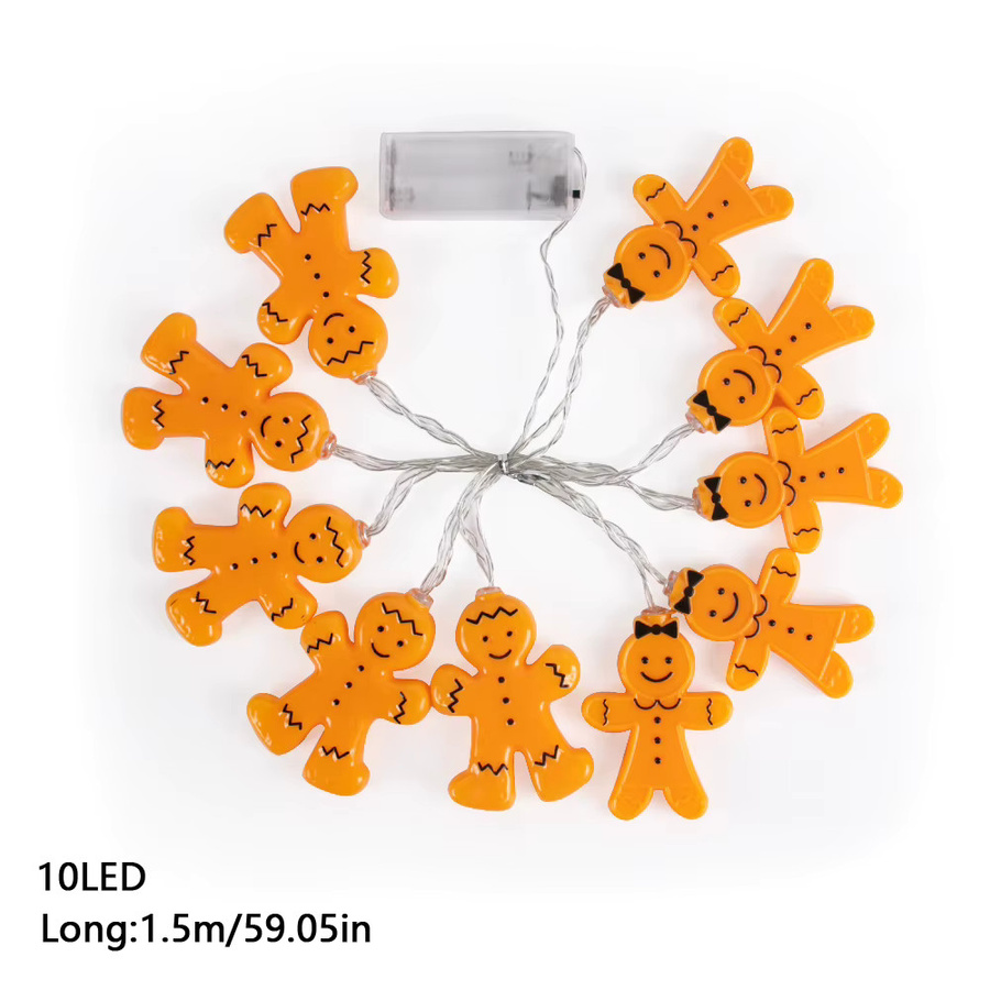 Joy-enlife LED Weihnachts-Lichterkette Lebkuchen-Männer mit 10 warmweißen LEDs, 1,5 m Länge - Bild 6