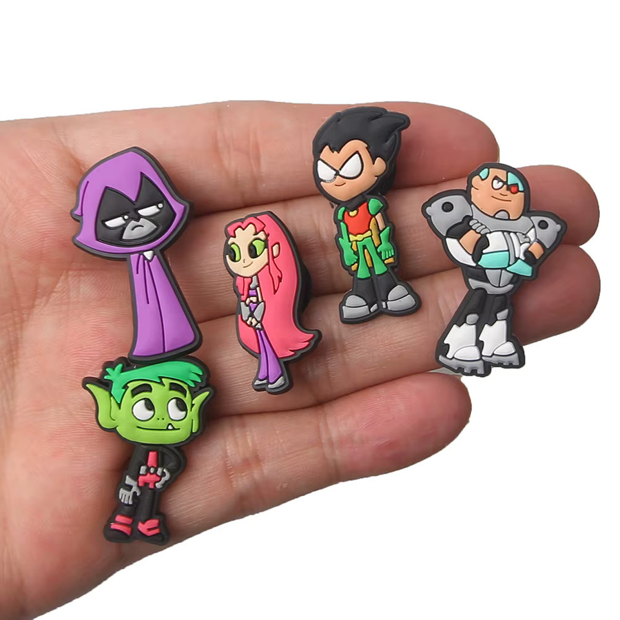 Teen Titans Schuhanhänger, Schuhzubehör, 5/10 Stück, Kunststoff, Bunt / Mehrfarbig - Bild 3