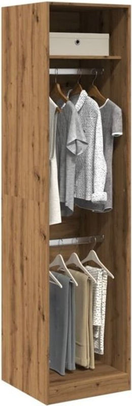 Vidaxl Kleiderschrank Artisan-Eiche in Eiche Natur und Beige aus Holzwerkstoff, B/T/H: 50 x 50 x 200 cm - Bild 1