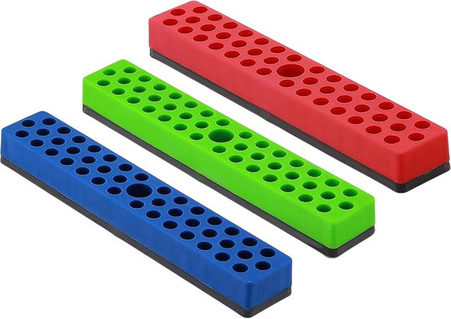 Magnetischer DAZZLEEX Bit-Halter mit 43 Löchern für 1/4 Zoll Schraubendreher-Bits und Bohrer in Grün - Bild 1