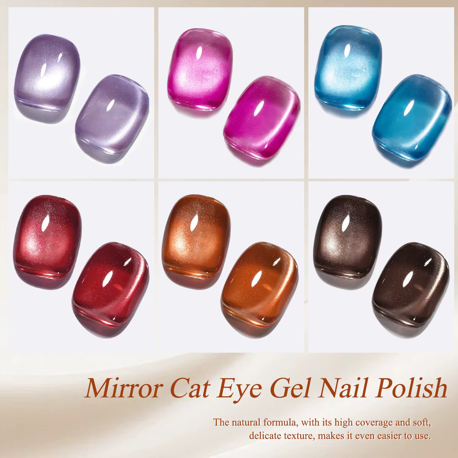 MIQH Magnetischer Gel-Nagellack, Glitter Mirror Silk Cat Eye, Damen - Bild 2