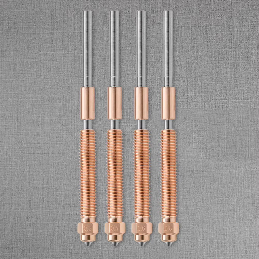 Creality Ganzmetall-Düsenset für K2 Plus 3D-Drucker mit 0,2 mm, 0,4 mm, 0,6 mm und 0,8 mm für hohen Durchfluss und verbesserte Druckeffizienz - Bild 3