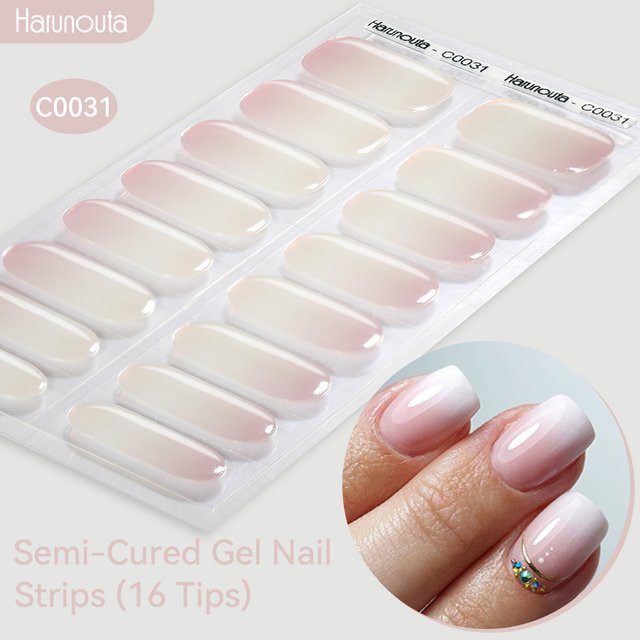 Harunouta Gradient Semi Cured Gel Nagelaufkleber, Glänzend, Unisex - Bild 1