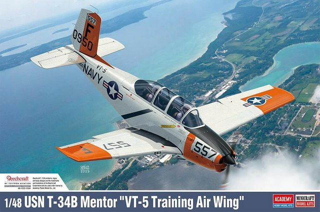 Academy USN T-34B Mentor Vt-5 Training Air Wing, Fahrzeug, 1:48 - Bild 1