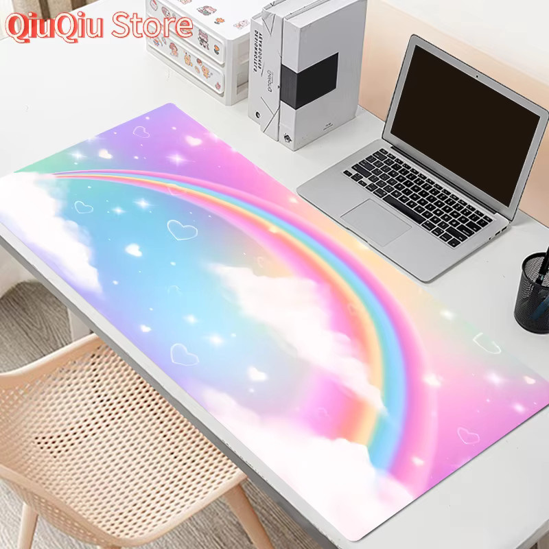 Potdemiel XXL Rainbow Gaming-Mauspad, rutschfeste Schreibtischunterlage in Multicolour, B/T: 900 x 400 mm - Bild 3