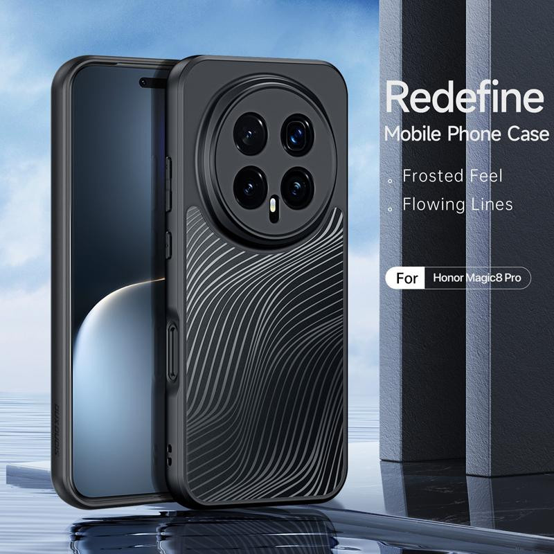 DUX DUCIS Aimo Schutzhülle für Honor Magic 8 Pro, Stoßfestes PC+TPU Design mit Fließender Linie in Schwarz, Matt und Anti-Fingerabdruck - Bild 4