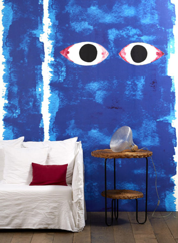 Mr Perswall Mural Wallpaper Addiction 04 Abstract Geometric Design in Blau Non-Woven - Bild 2